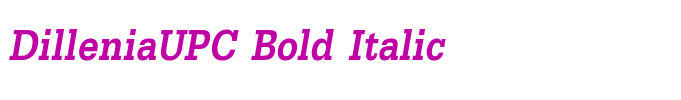 DilleniaUPC Bold Italic